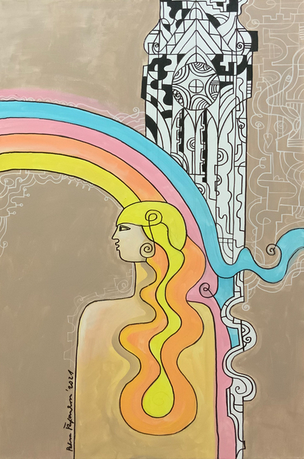 Petra Stefankova Woman With Rainbow Hair